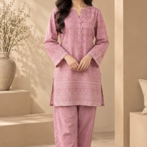 Home slate grey embroidered shalwar kameez